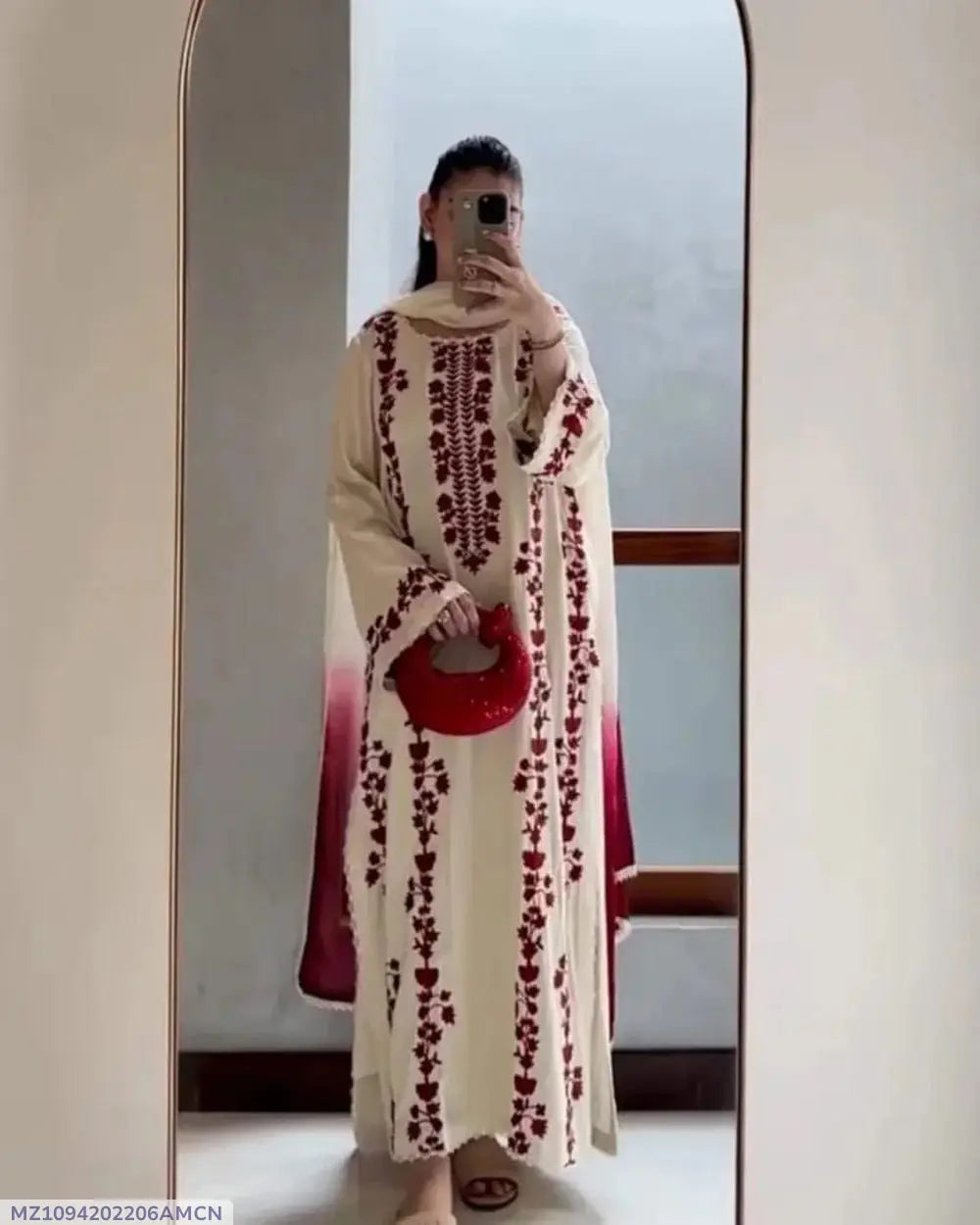 3 Pcs Women's Unstitched Embroidered Suit