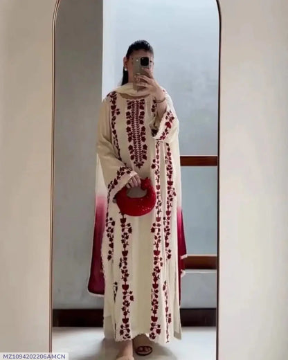 3 Pcs Women's Unstitched Embroidered Suit