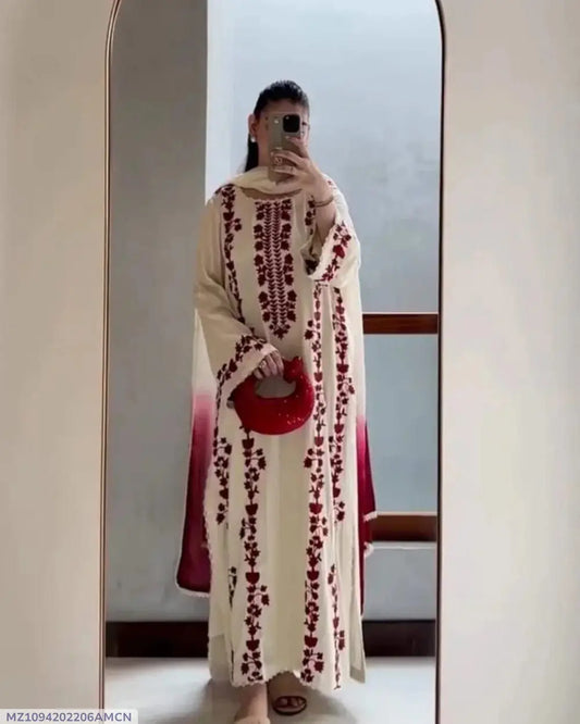 3 Pcs Women's Unstitched Embroidered Suit