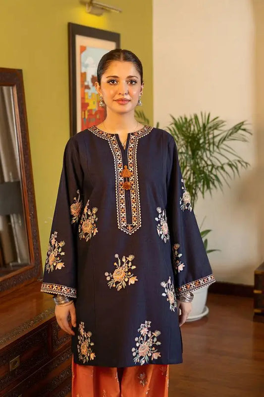 2 Pcs Women's Unstitched Embroidered Suit