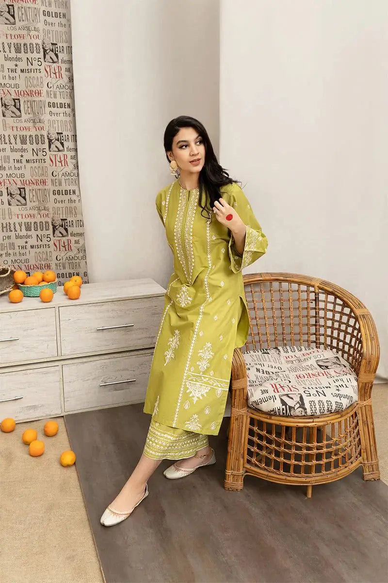 2 Pcs Women's Unstitched Embroidered Suit