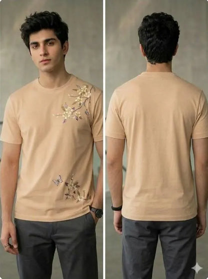 1 Pc Men's Dri Fit Flower Printed T-Shirt