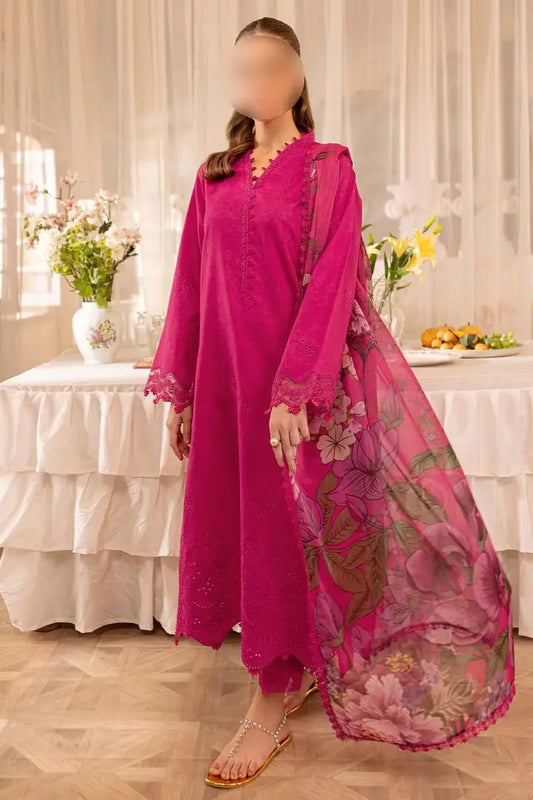3 Pcs Women's Unstitched Embroidered Suit